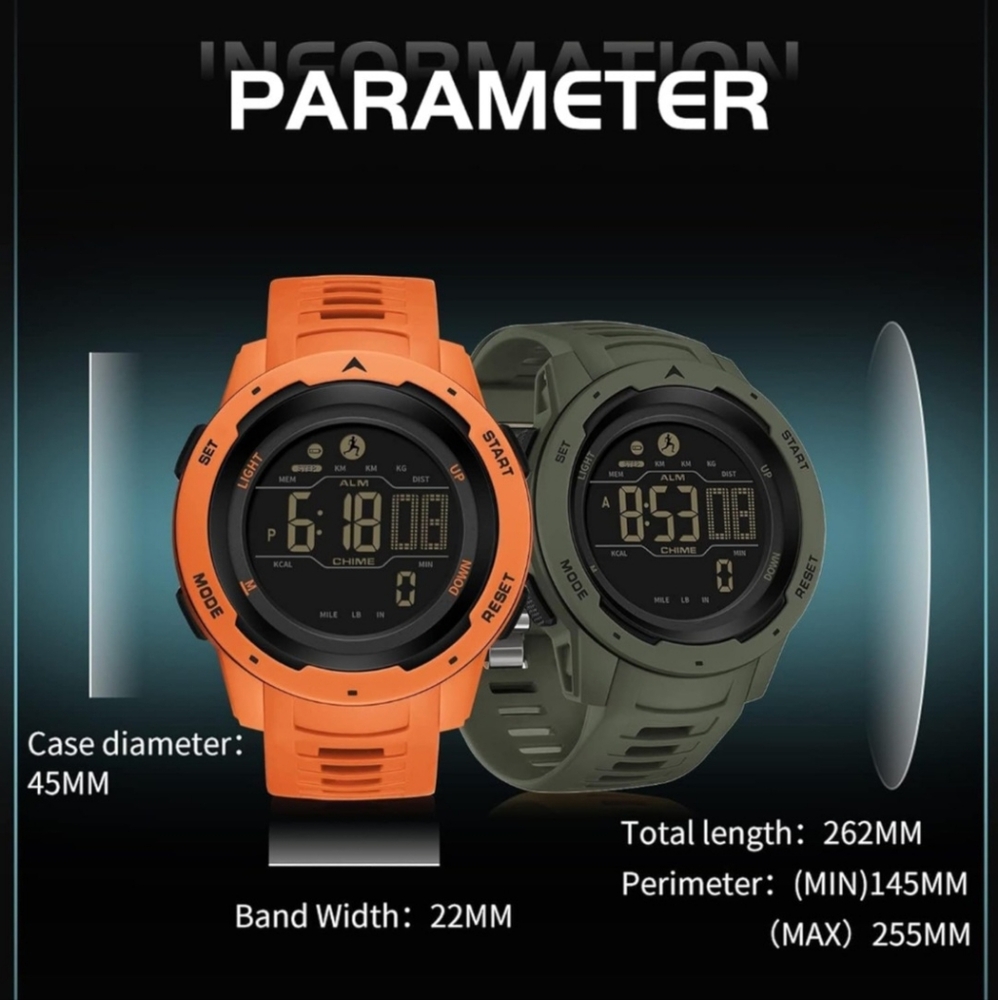 Men's Digital Fitness Watch Waterproof Pedometer..... - Picture 4 of 7